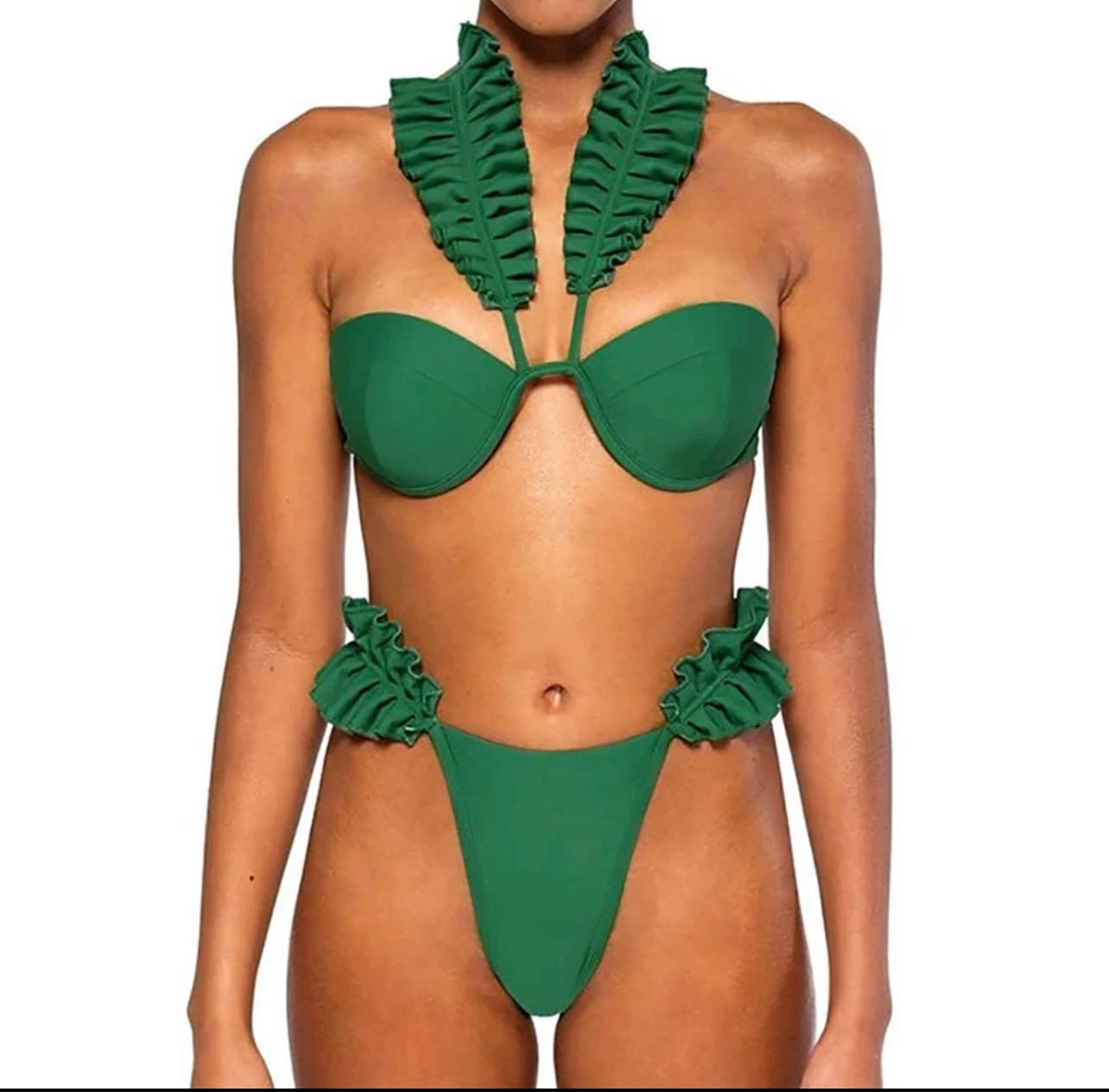 Multi-Way Green Bikini