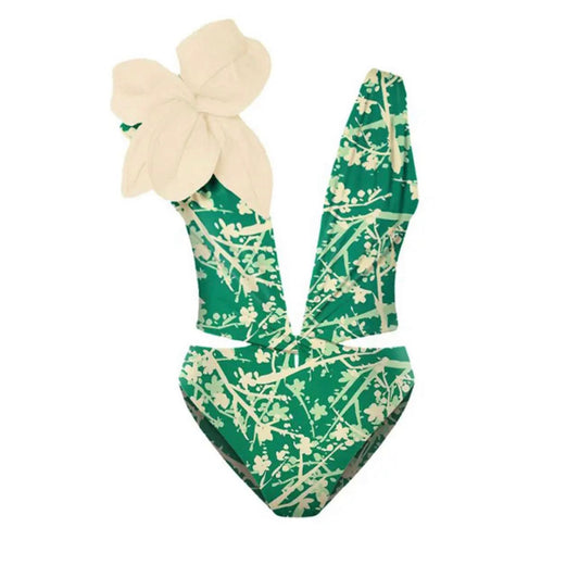 Green & White Swim Set