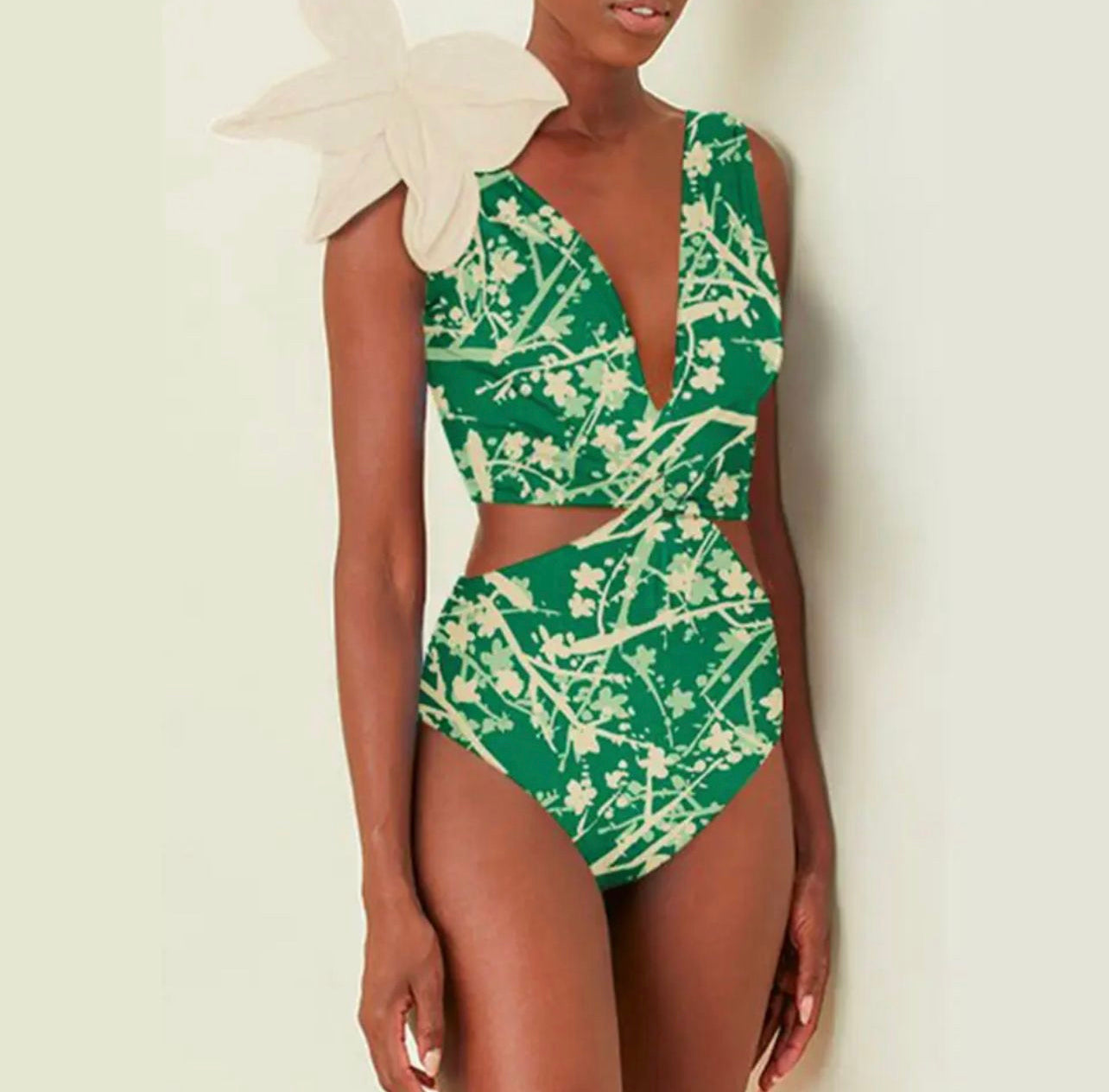 Green & White Swim Set